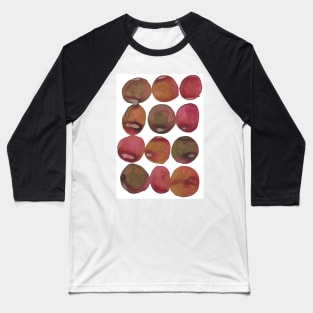 Dark Autumn Circles - Abstract Watercolor Painting Baseball T-Shirt